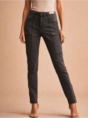 Pistola Gray Zipped Skinny Jeans Size 26